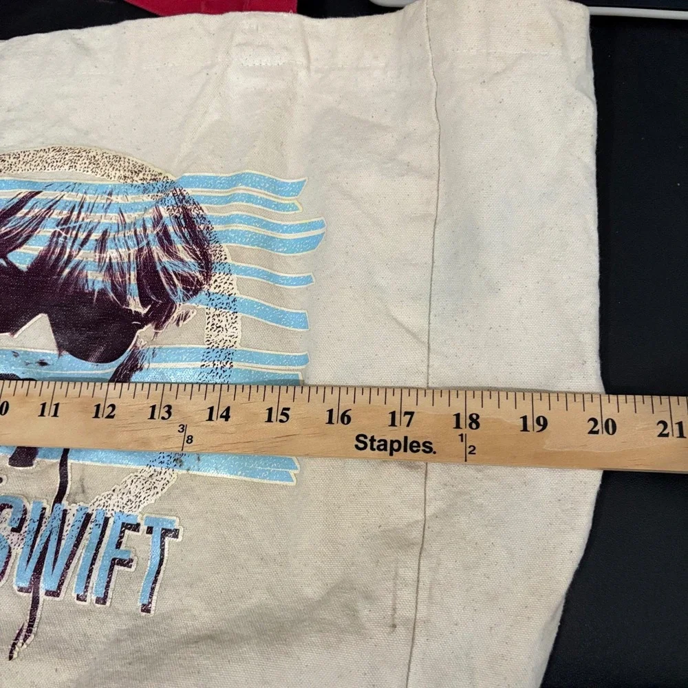 Taylor Swift Merch Swifties Tote Bag‎ Aussino Solid Cotton Canvas Red Era 2012